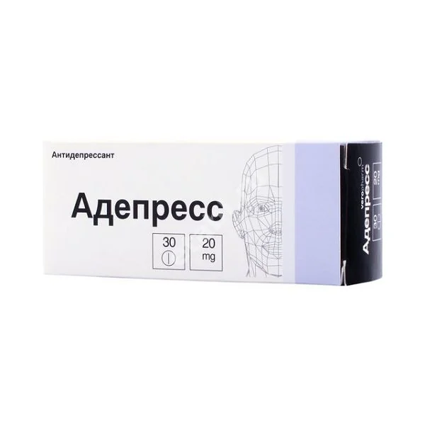 АДЕПРЕСС табл. п.о. 20мг N30 (ВЕРОФАРМ, РФ)