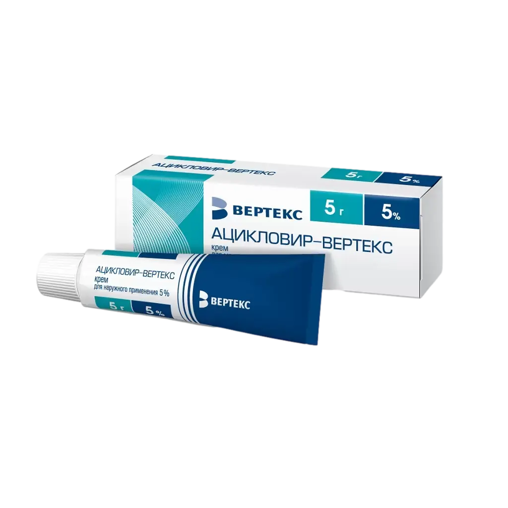 АЦИКЛОВИР крем (туба) 5% - 5г N1 (ВЕРТЕКС, РФ)