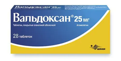 ВАЛЬДОКСАН табл. п.п.о. 25мг N28 (СЕРВЬЕ, РФ/ФРАНЦИЯ)