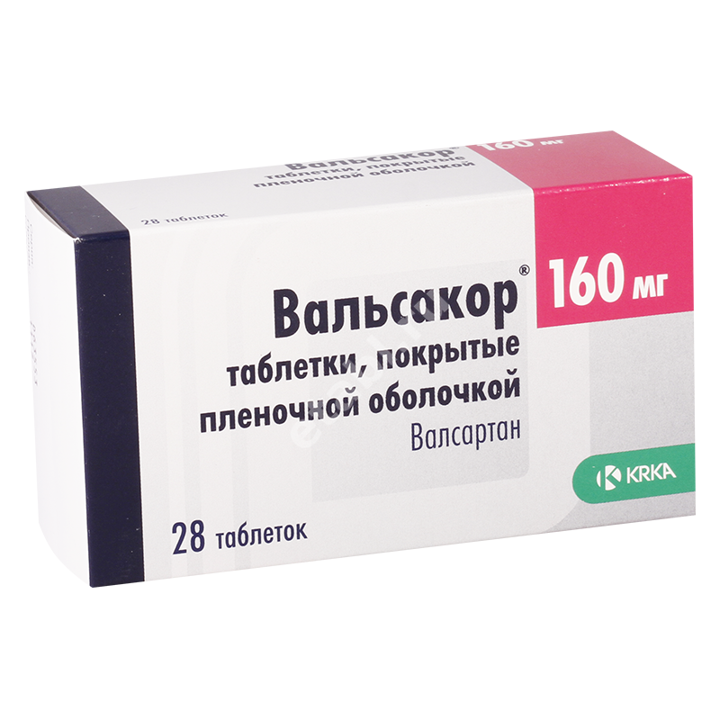 ВАЛЬСАКОР табл. п.п.о. 160мг N28 (КРКА, СЛОВЕНИЯ)