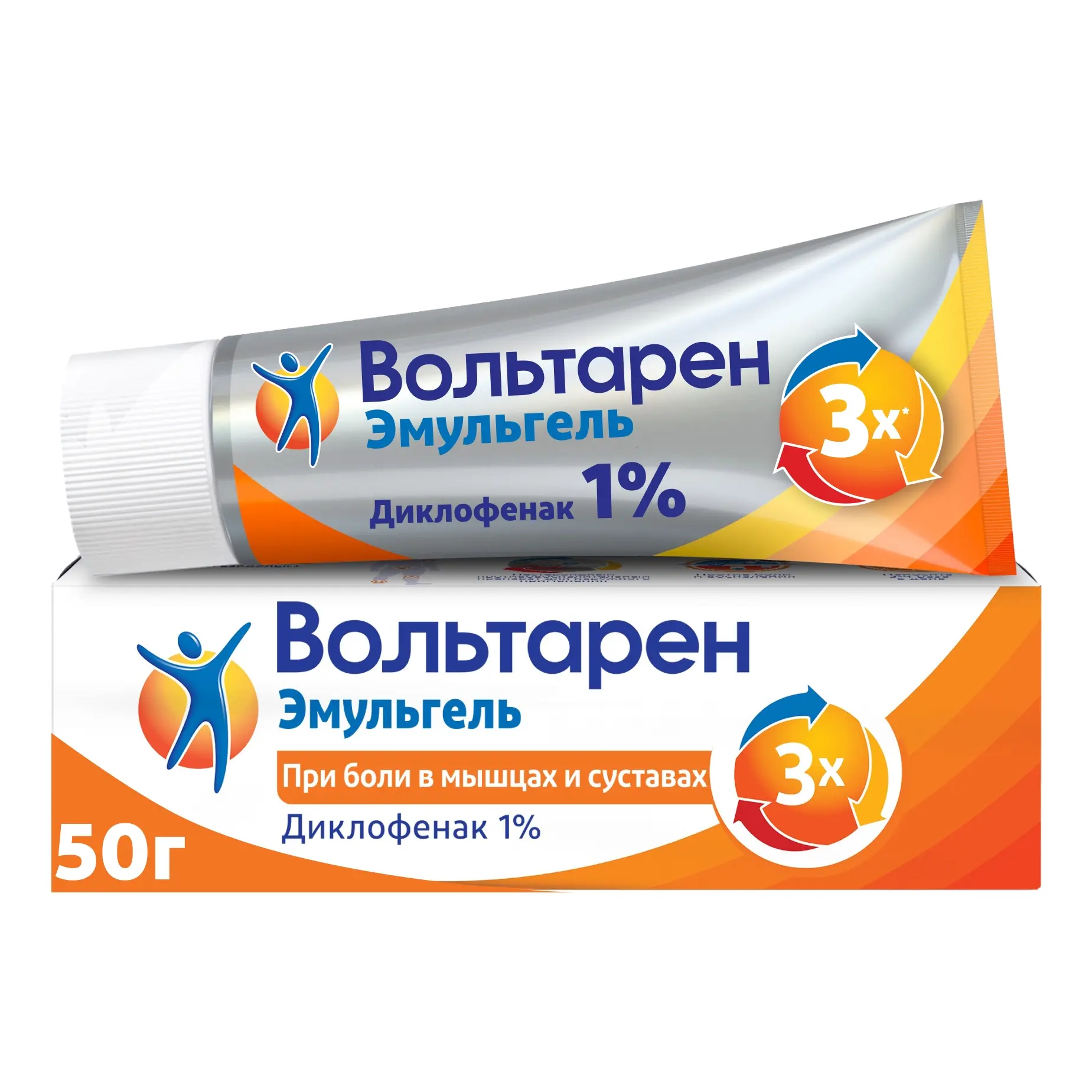 ВОЛЬТАРЕН эмульгель (туба) 1% - 100г N1 (ГЛАКСО СМИТ КЛЯЙН, ГЕРМАНИЯ/ШВЕЙЦАРИЯ)