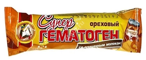 ГЕМАТОГЕН Супер 35г Орех/Сгущ. молоко (Факел -Дизайн, РФ)