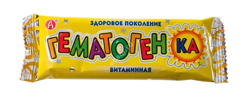 ГЕМАТОГЕН Гематогенка Витаминная плитка 40г N1 (Руссаль, РФ)