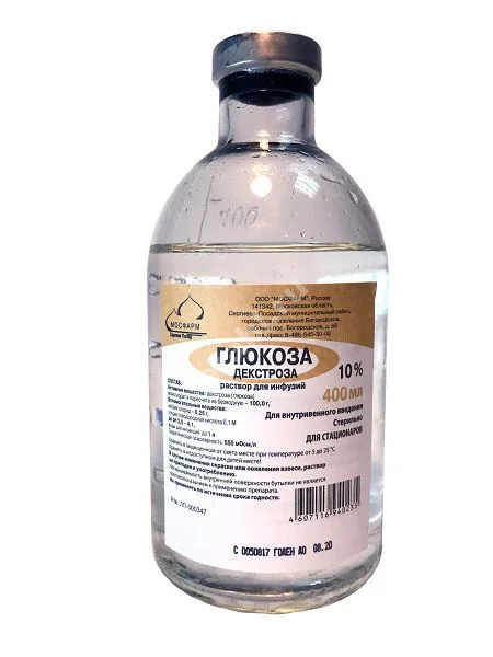 ГЛЮКОЗА р-р д/инф. (фл.) 10% - 400мл N1 (Мосфарм, РФ)