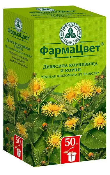 ДЕВЯСИЛ КОРНЕВИЩА С КОРНЯМИ сырье 50г N1 (КРАСНОГОРСКЛЕКСРЕДСТВА, РФ)