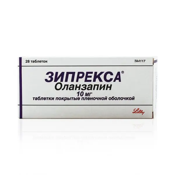ЗИПРЕКСА табл. п.п.о. 10мг N28 (ЭЛЛИ  ЛИЛЛИ, ПУЭРТО-РИКО/ИСПАНИЯ)