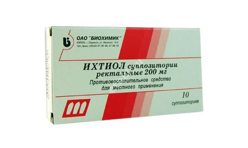ИХТИОЛ супп. рект. 200мг N10 (Биохимик, РФ)