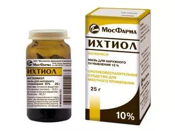 ИХТИОЛОВАЯ мазь (банк.) 10% - 25г N1 (Московская Ф.Ф., РФ)