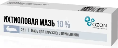 ИХТИОЛОВАЯ мазь (туба) 10% - 25г N1 (ОЗОН, РФ)
