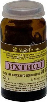 ИХТИОЛОВАЯ мазь (банк.) 20% - 25г N1 (Московская Ф.Ф., РФ)