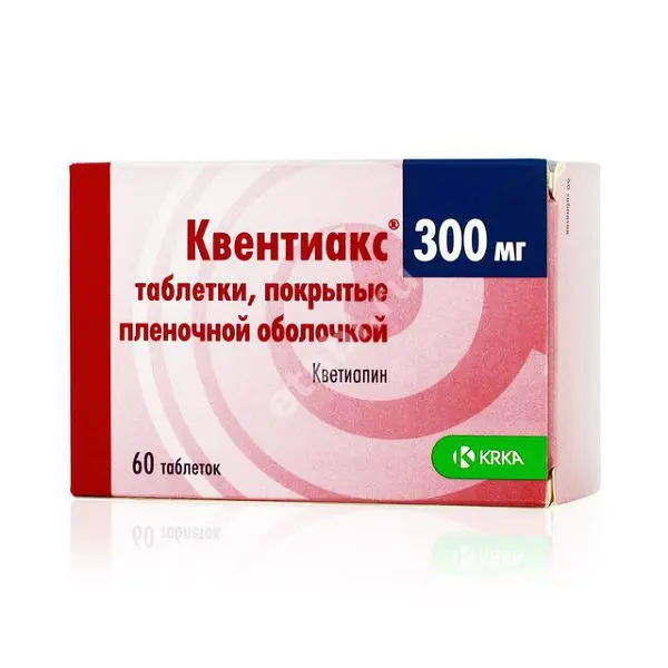 КВЕНТИАКС табл. п.п.о. 300мг N60 (КРКА, РФ/СЛОВЕНИЯ)