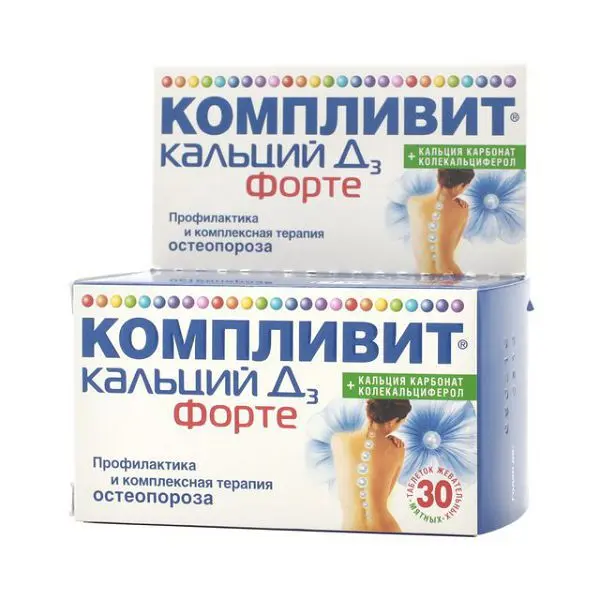 КОМПЛИВИТ Кальций Д3 Форте табл. жев. N30 Мята (ОТИСИФАРМ, РФ)