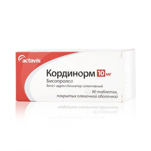 КОРДИНОРМ табл. п.п.о. 10мг N90 (ТЕВА, ГЕРМАНИЯ)