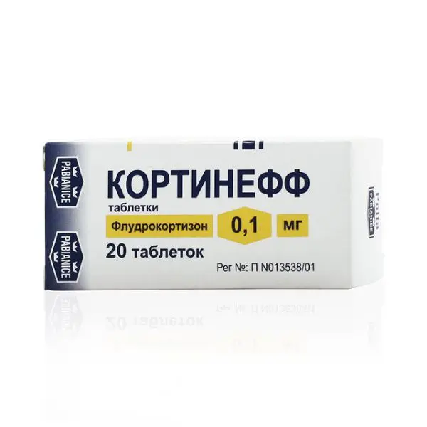 КОРТИНЕФФ табл. 0.1мг N20 (Польфа Пабяницкий ФЗ, ПОЛЬША)