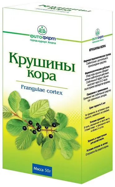 КРУШИНЫ КОРА сырье 50г N1 (ФИТОФАРМ, РФ)