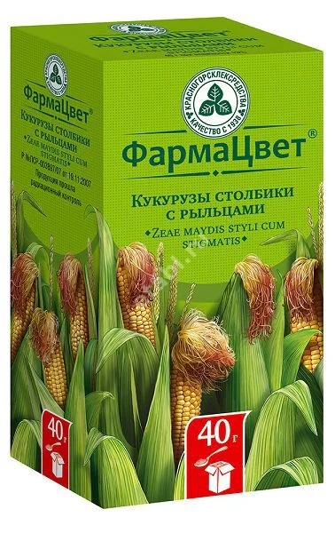 КУКУРУЗНЫЕ СТОЛБИКИ С РЫЛЬЦАМИ сырье 40г N1 (КРАСНОГОРСКЛЕКСРЕДСТВА, РФ)