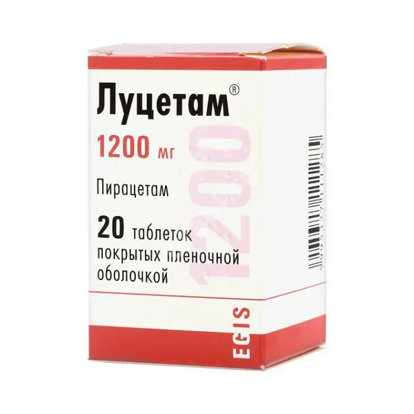 ЛУЦЕТАМ табл. п.о. 1 200мг N20 (ЭГИС  , ВЕНГРИЯ)