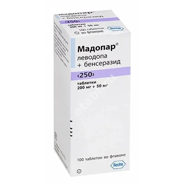 МАДОПАР табл. 250мг N100 (ХОФФМАН ЛЯ РОШ, ИТАЛИЯ/ШВЕЙЦАРИЯ)