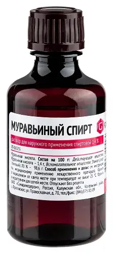 МУРАВЬИНЫЙ СПИРТ р-р спирт. (фл.) 50мл N1 (Самарамедпром, РФ)
