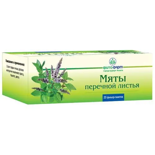 МЯТЫ ПЕРЕЧНОЙ ЛИСТЬЯ сырье (фильтр-пак.) 1.5г N20 (ФИТОФАРМ, РФ)