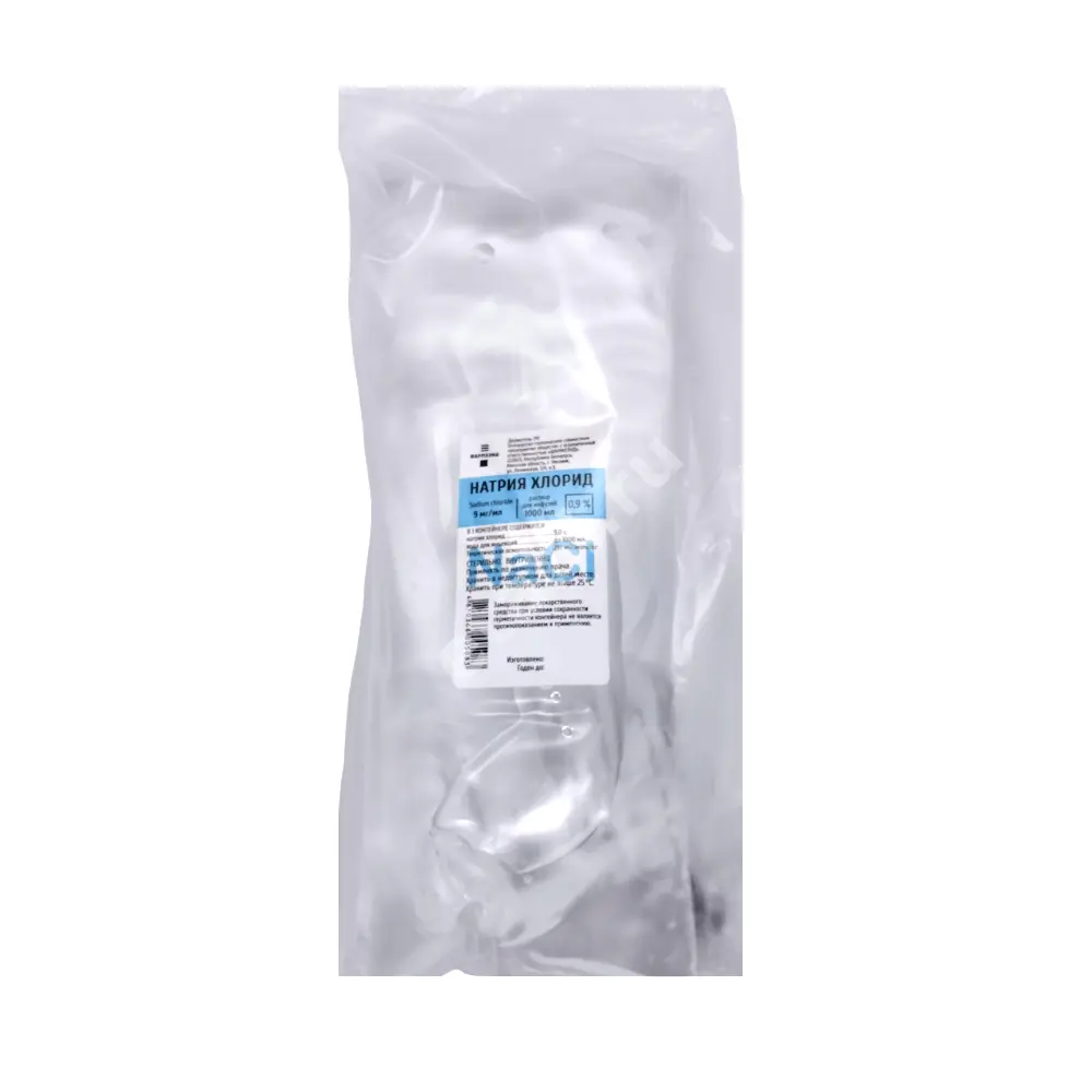 НАТРИЯ ХЛОРИД р-р д/инф. (конт.) 0.9% - 1 000мл N1 (Фармлэнд, БЕЛАРУСЬ)