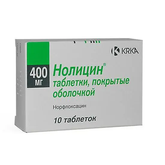 НОЛИЦИН табл. п.п.о. 400мг N10 (КРКА, РФ)