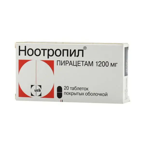 НООТРОПИЛ табл. п.о. 1.2г N20 (ЮСБ  ФАРМА, БЕЛЬГИЯ)