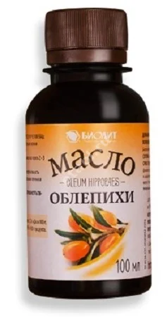 ОБЛЕПИХОВОЕ МАСЛО (фл.) 25мг% - 100мл N1 (Биолит, РФ)