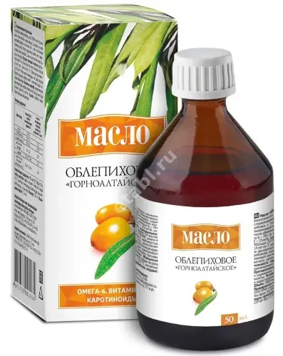 ОБЛЕПИХОВОЕ МАСЛО (фл.) 25мг% - 50мл N1 (Алтайский Букет, РФ)