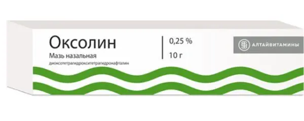 ОКСОЛИН мазь наз. (туба) 0.25% - 10г N1 (Алтайвитамины, РФ)