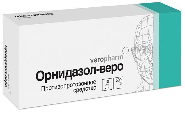 ОРНИДАЗОЛ табл. п.п.о. 500мг N10 (ВЕРОФАРМ, РФ)