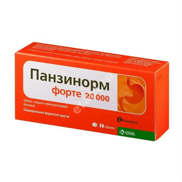 ПАНЗИНОРМ ФОРТЕ 20 000ЕД табл. кшр. п.о. N30 (КРКА, РФ/СЛОВЕНИЯ)