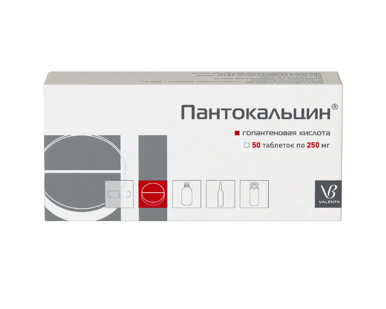 ПАНТОКАЛЬЦИН табл. 250мг N50 (ВАЛЕНТА, РФ)
