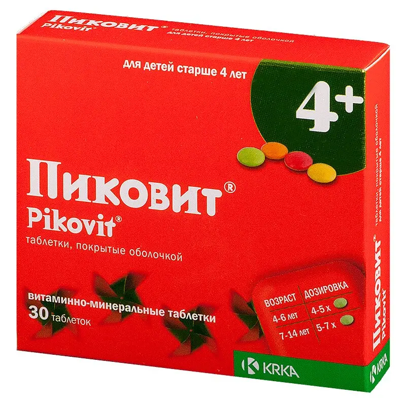 ПИКОВИТ табл. п.о. N30 (КРКА, РФ)