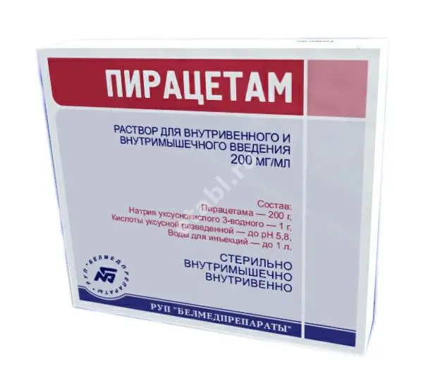 ПИРАЦЕТАМ р-р д/ин. (амп.) 200мг/мл - 5мл N10 (Белмедпрепараты, БЕЛАРУСЬ)