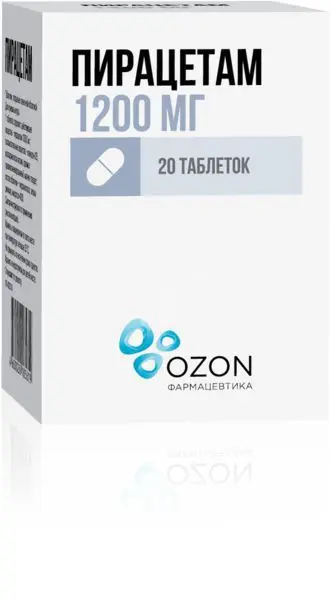 ПИРАЦЕТАМ табл. п.п.о. 1 200мг N20 (ОЗОН, РФ)