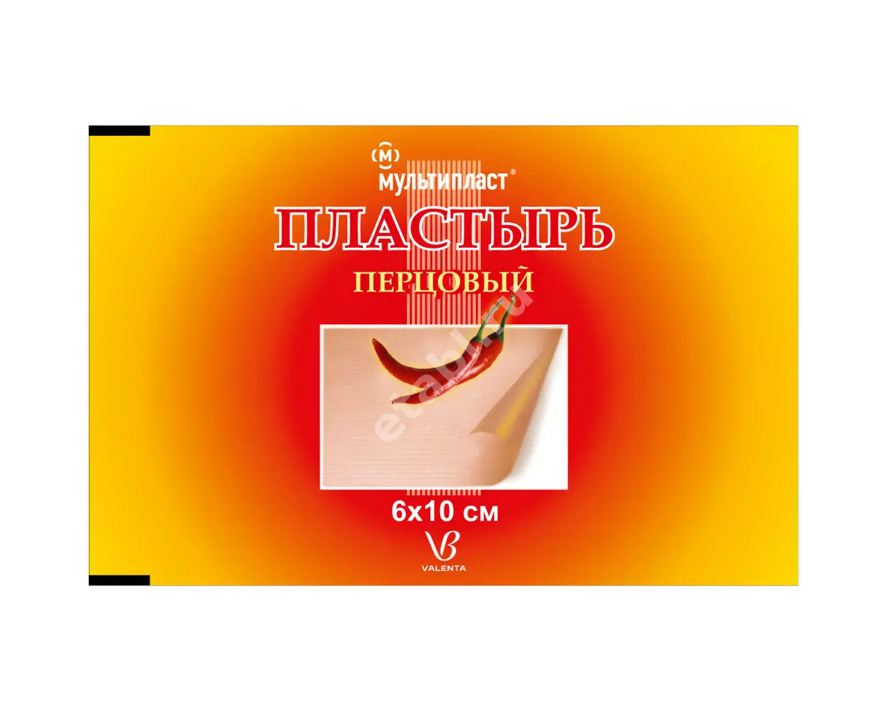 ПЛАСТЫРЬ ПЕРЦОВЫЙ 6х10см N1 (ВАЛЕНТА, РФ)