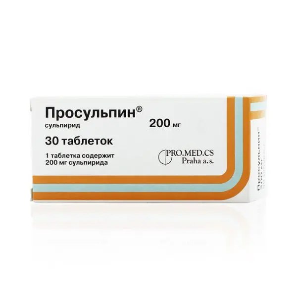 ПРОСУЛЬПИН табл. 200мг N30 (ПРО.МЕД.ЦС , ЧЕХИЯ)