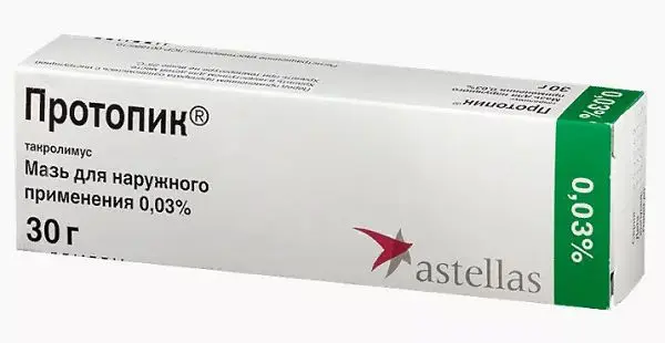 ПРОТОПИК мазь д/наруж. прим 0.03% - 30г N1 (ЛЕО-ФАРМ, ИРЛАНДИЯ/ЯПОНИЯ)