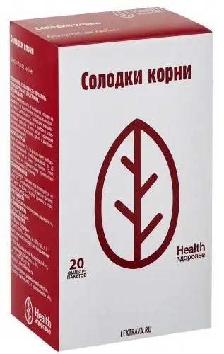 СОЛОДКИ КОРЕНЬ сырье (фильтр-пак.) 1.5г N20 (Здоровье Фирма, РФ)