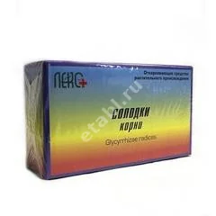 СОЛОДКИ КОРЕНЬ сырье (фильтр-пак.) 2г N20 (Лек С +, РФ)
