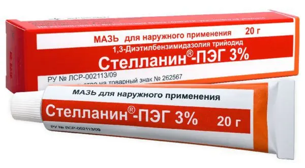 СТЕЛЛАНИН-ПЭГ мазь (туба) 3% - 20г N1 (Фармпрепарат, РФ)