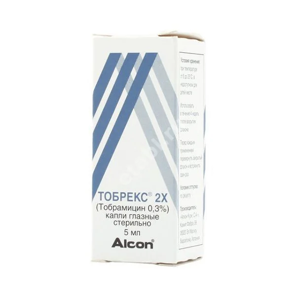 ТОБРЕКС 2Х капли глазн. (фл.) 0.3% - 5мл N1 (НОВАРТИС  ФАРМА, ИСПАНИЯ)