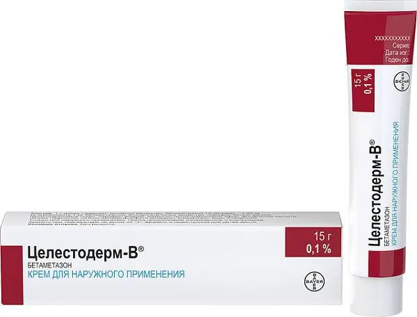 ЦЕЛЕСТОДЕРМ-В крем (туба) 0.1% - 15г N1 (БАЙЕР, БЕЛЬГИЯ)