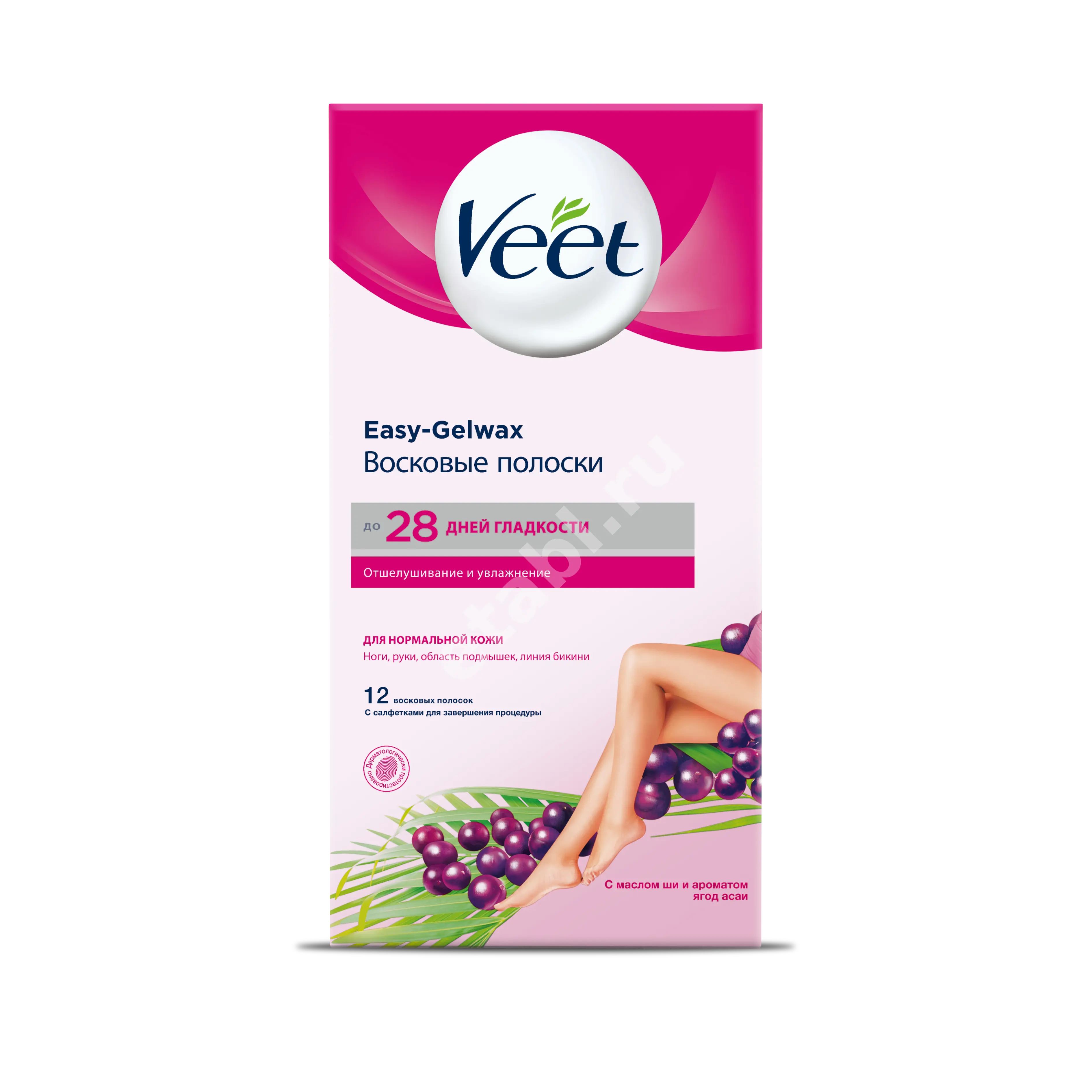 ВИТ (VEET) полоски восковые д/депиляции д/норм кожи N12 (РЕКИТТ БЕНКИЗЕР, ВЕЛИКОБРИТАНИЯ)