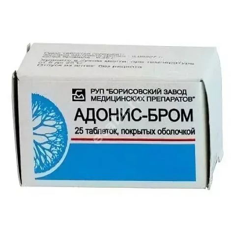 АДОНИС-БРОМ табл. п.о. N25 (Борисовский ЗМП, БЕЛАРУСЬ)