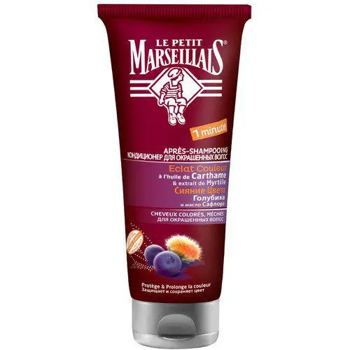 ЛЕ ПЕТИТ МАРСЕЛЬЕ (Le Petit Marseillais) кондиционер для окраш волос Голубика/Масло Сафлора 200мл (ДЖНС&ДЖНС, ИТАЛИЯ)
