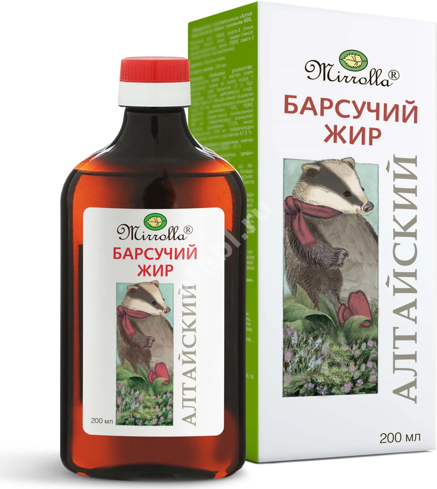 БАРСУЧИЙ ЖИР жидк. (фл.) 200мл N1 (МИРРОЛЛА, РФ)