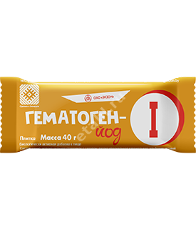 ГЕМАТОГЕН Йод плитка 40г N1 (Экзон, РФ)