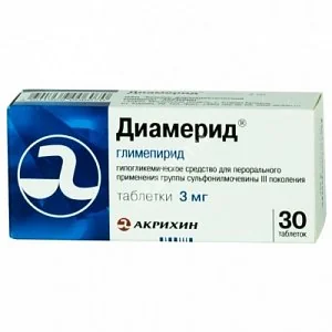 ДИАМЕРИД табл. 3мг N30 (АКРИХИН, РФ)